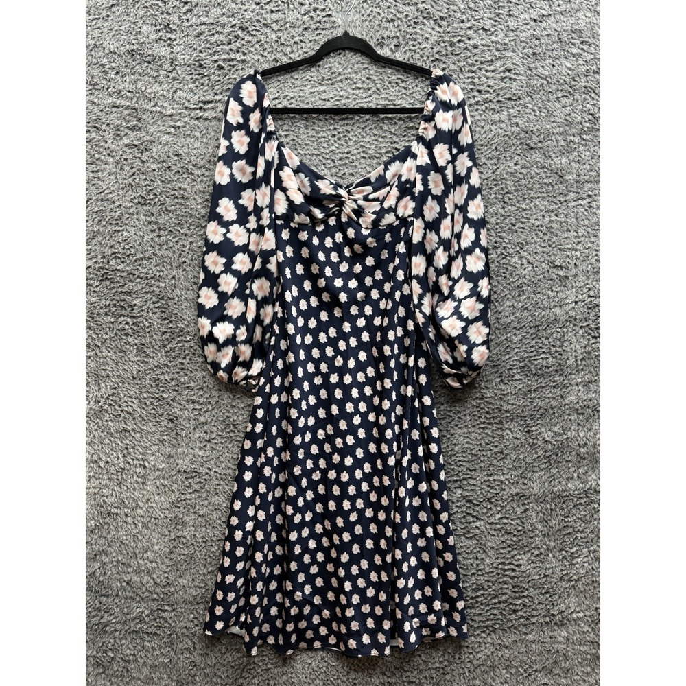 Sachin & Babi Melody Dress Navy/Pink Floral Printed Midi Sundress Size 0